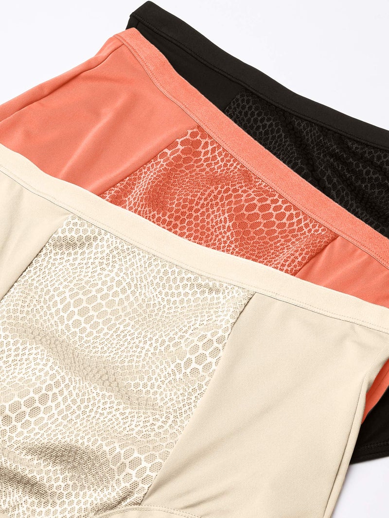 Warner's womens Blissful Benefits Tummy-smoothing Comfort Microfiber Brief 3-pack Rs4433w Underwear, Sugar Coral/Pearled Ivory/Black, XX-Large US - Image 3
